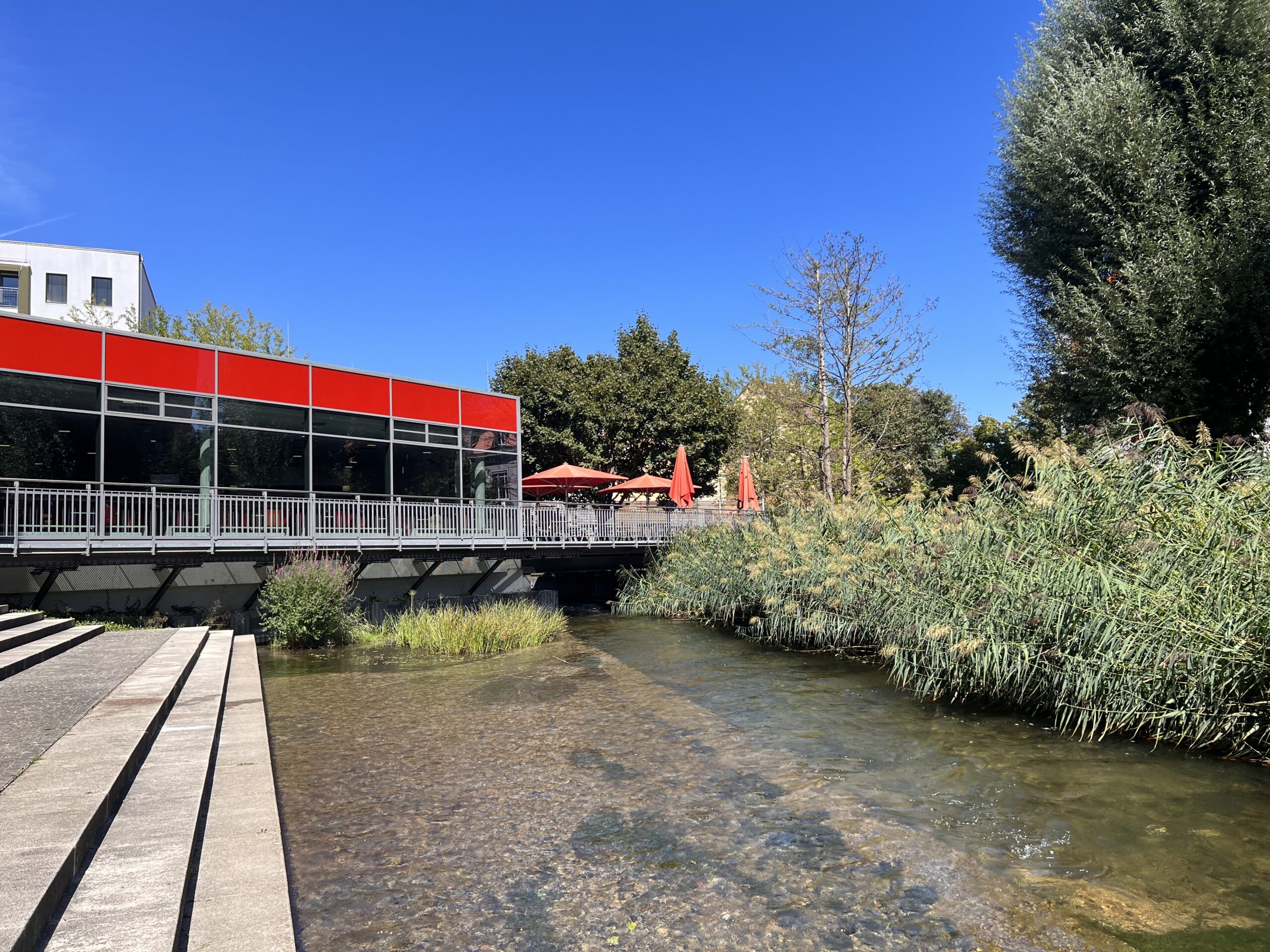 Der Brunnenlech auf dem Campus der Technischen Hochschule Augsburg. Bild: Agnes Mayer